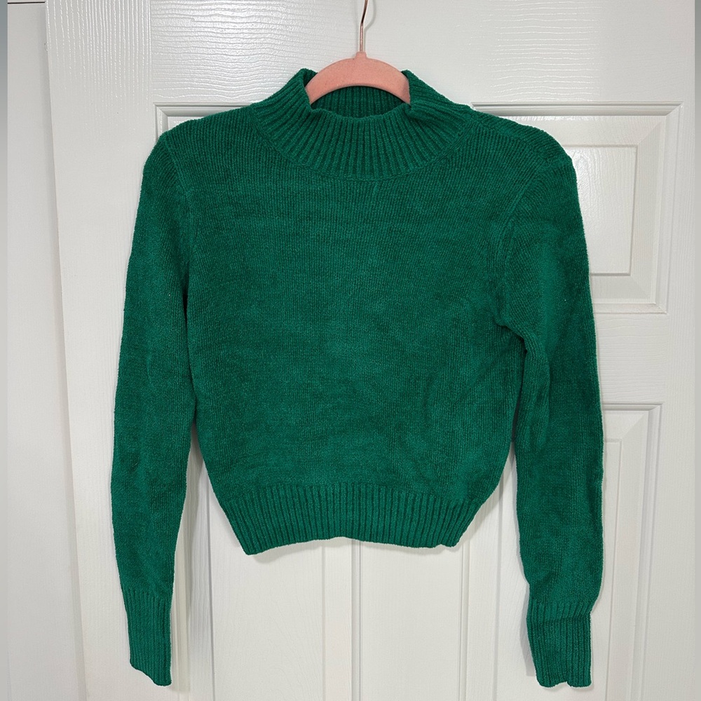 ARITZIA Wilfred Green Mockneck Sweater